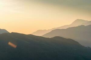 Majestic mountain scenery in the North West Vietnam. photo