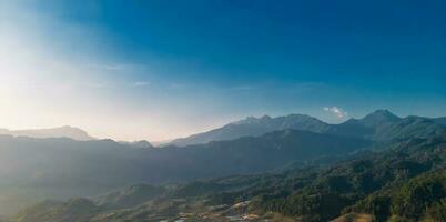 Majestic mountain scenery in the North West Vietnam. photo