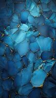 illustration of dark monochrome liken blue, texture, abstract, psychedelic, vibrant background photo
