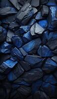 illustration of dark monochrome liken blue, texture, abstract, psychedelic, vibrant background photo