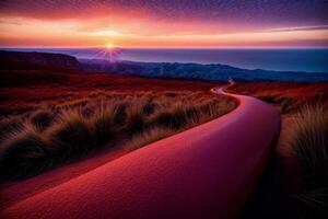 Embracing the Beauty of Nature A Captivating Sunset Photograph by Michael Anderson. . photo