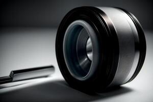 Precision in Motion A Captivating Close Up of a Razor. . photo