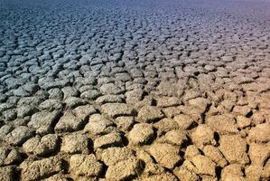 Broken soil in Pampas environment , Patagonia, Argentina. photo