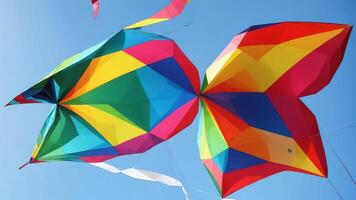 Soaring Colors Embracing National Just Because Day with a Paper Art Kite. . photo