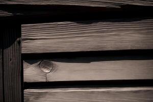 Rustic Wooden Frame with Warm Lighting. . photo