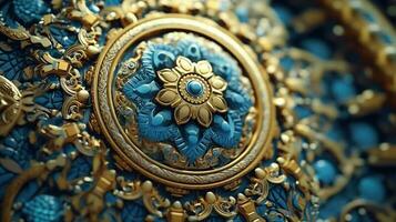 High detailed mashrabiya pattern with floral art AI Generated Image photo