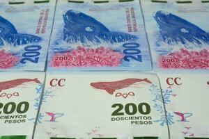 Two hundred and five hundred, new note, Argentina photo