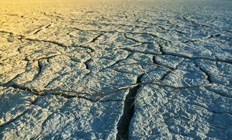 Broken soil in Pampas environment , Patagonia, Argentina. photo