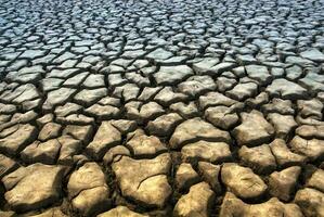 Broken soil in Pampas environment , Patagonia, Argentina. photo