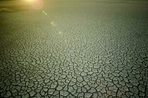 Broken soil in Pampas environment , Patagonia, Argentina. photo