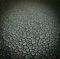 Broken soil in Pampas environment , Patagonia, Argentina. photo