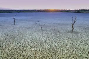 Broken soil in Pampas environment , Patagonia, Argentina. photo