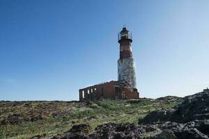 Penguin Island lighthouse, Santa Cruz Province,Patagonia, Argentina photo