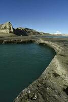 Coastal landscape with cliffs in Peninsula Valdes, World Heritage Site, Patagonia Argentina photo