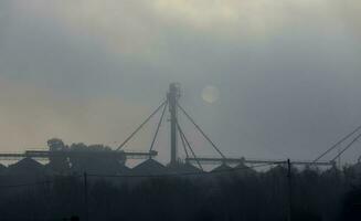 Grain storage steel silos, Buenos Aires Province, Patagonia, Argentina photo