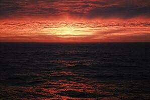 Antartic sunset landscape, south pole photo