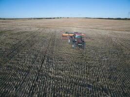 Direct seeding, agricultural machinery, in La Pampa, patagonia, Argentina photo