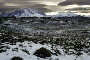 Mountain landscape environment, Torres del Paine National Park, Patagonia, Chile. photo