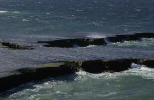 Coastal landscape with cliffs in Peninsula Valdes,Patagonia Argentina. photo