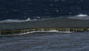 Coastal landscape with cliffs in Peninsula Valdes,Patagonia Argentina. photo