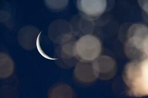 Luna en el cielo, Patagonia, argentina foto