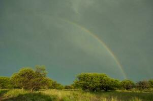 Rural landscape and rainbow,Buenos Aires province , Argentina photo