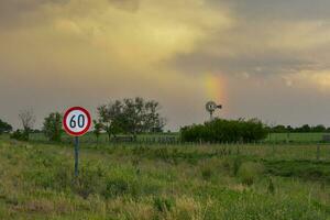 Pampas Countryside landscape, La Pampa Province, Patagonia, Argentina. photo