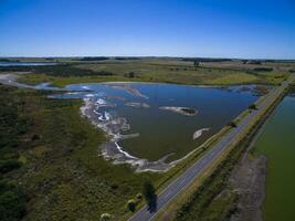 Pampas lagoon, aerial view photo