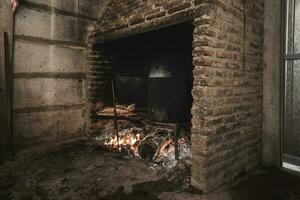 Rustic stove, traditional Argentine cuisine, Patagonia photo