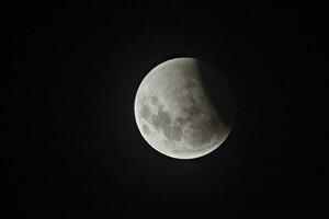 sangre luna, eclipse visto de, la pampa,enero 21, 2019 argentina foto