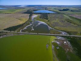 Pampas lagoon, aerial view photo