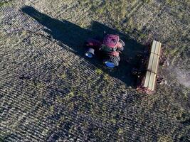 Direct seeding, agricultural machinery, in La Pampa, patagonia, Argentina photo