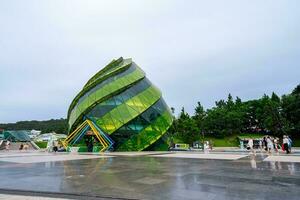 Da Lat, Viet Nam - 3 June 2023 Architectural works of artichoke flowers, iconic in Da Lat city photo