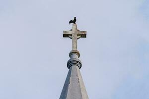 Cathedral chicken. This is a famous ancient architecture in Da Lat city, Vietnam. photo