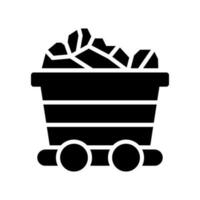 Mining Cart Icon Vector Symbol Design Illustration