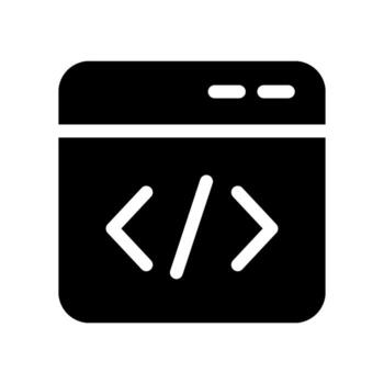 codificación icono vector símbolo diseño ilustración