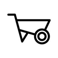 Wheelbarrow Icon Vector Symbol Design Illustration