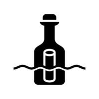 Message Bottle Icon Vector Symbol Design Illustration