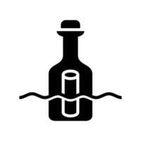 Message Bottle Icon Vector Symbol Design Illustration