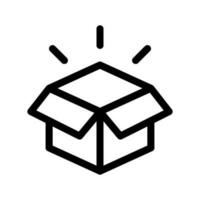abierto caja icono vector símbolo diseño ilustración