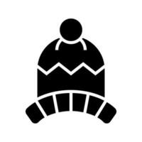 Knitted Hat Icon Vector Symbol Design Illustration