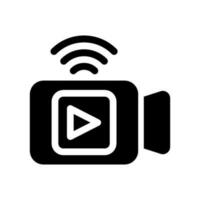 vídeo En Vivo icono vector símbolo diseño ilustración