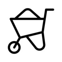 Wheelbarrow Icon Vector Symbol Design Illustration