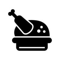 Roast Chicken Icon Vector Symbol Design Illustration