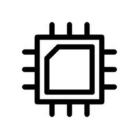 Processor Icon Vector Symbol Design Illustration
