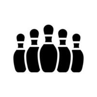 Bowling Pins Icon Vector Symbol Design Illustration