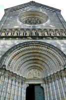 Old church in Gothic style in Prague. European old stone church. photo