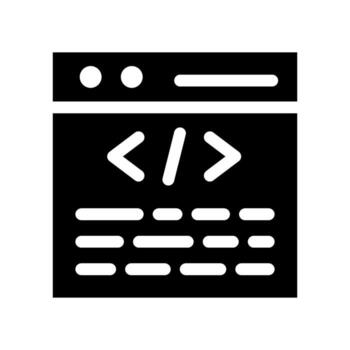 codificación icono vector símbolo diseño ilustración