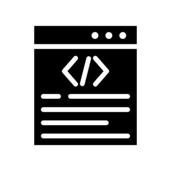 codificación icono vector símbolo diseño ilustración