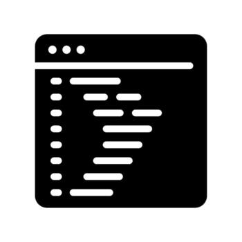 codificación icono vector símbolo diseño ilustración